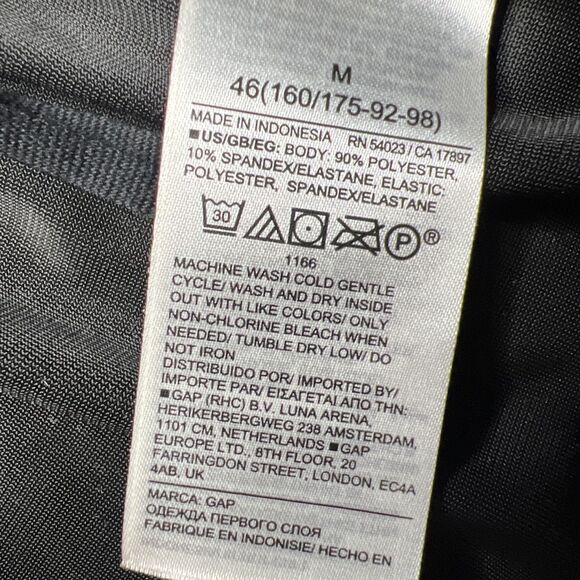 GAP Black Velvet Smocked Peplum Top Women's Medium Whimsygoth Peasant - Picture 6 of 7